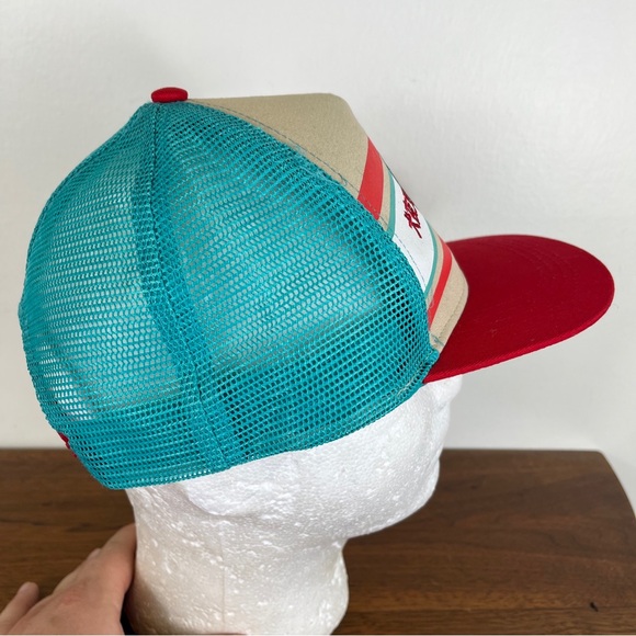 InuYasha CultureFly Mesh Snapback Trucker Hat Cap Unisex Teal/Red - Picture 4 of 14